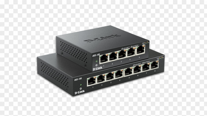 Gigabit Ethernet Network Switch D-Link DGS 105 108 PNG