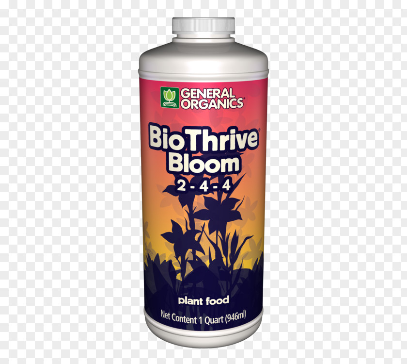 Hydroponic Grow Box Fertilizer GH General Organics BioThrive Bloom Biothrive Nutrient 1 Qt, BioRoot CaMg+ Qt PNG