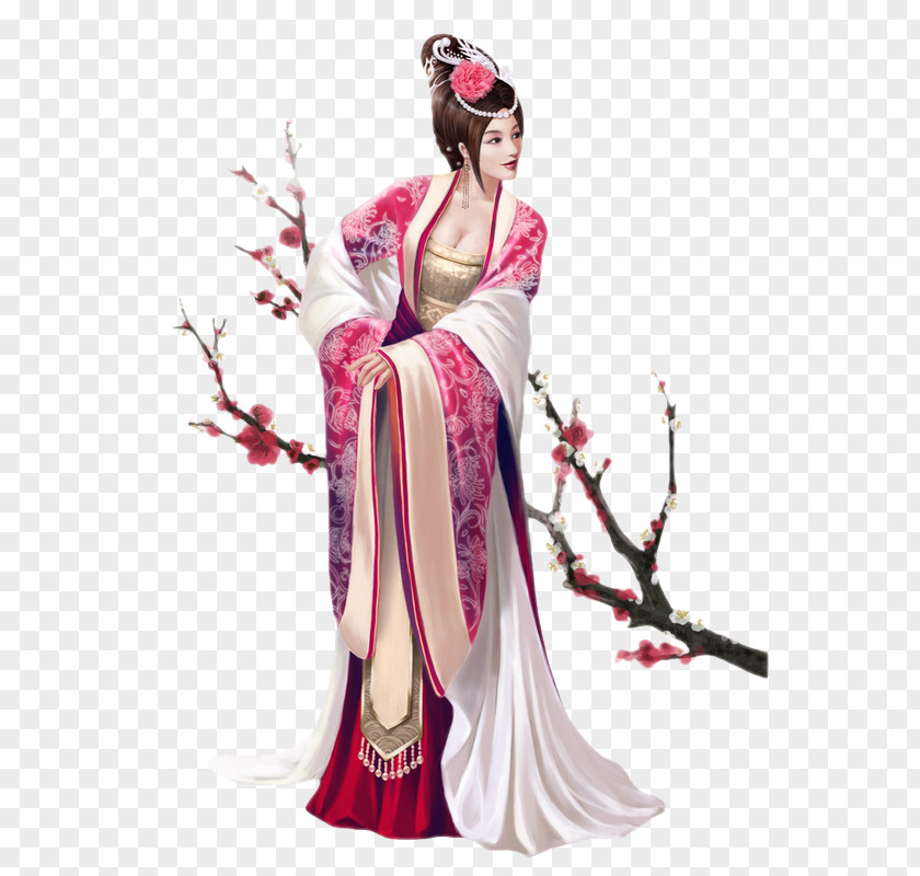 Japan Geisha Art Desktop Wallpaper PNG