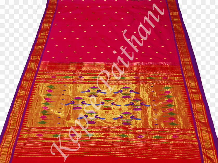 Kapse Paithani Sari Textile PNG