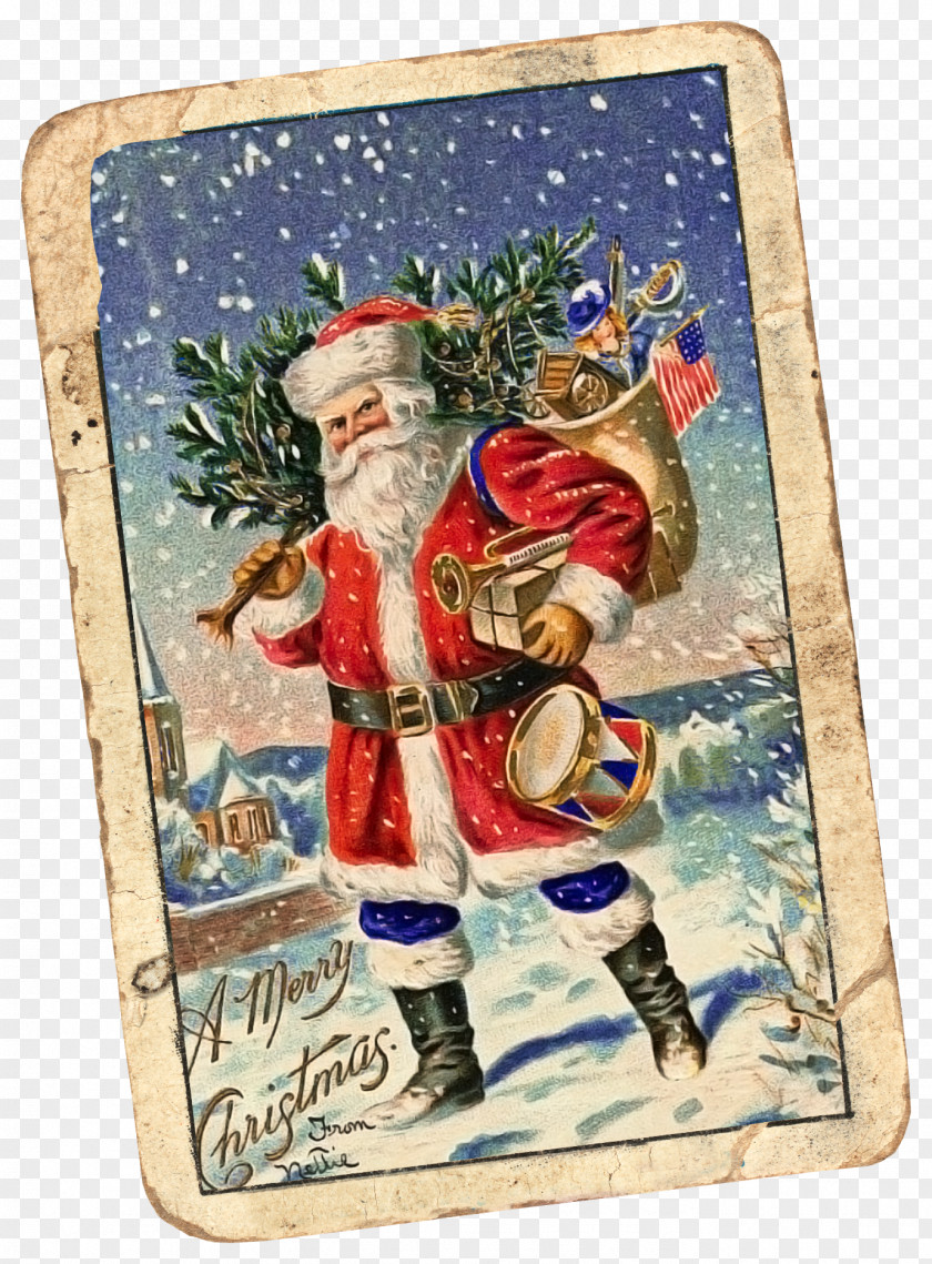 Santa Claus Pxe8re Noxebl Mrs. Christmas Card PNG