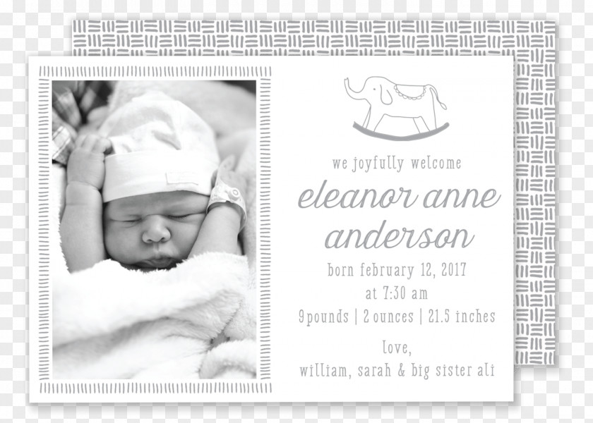 Child Paper Birth Infant In Memoriam Card PNG