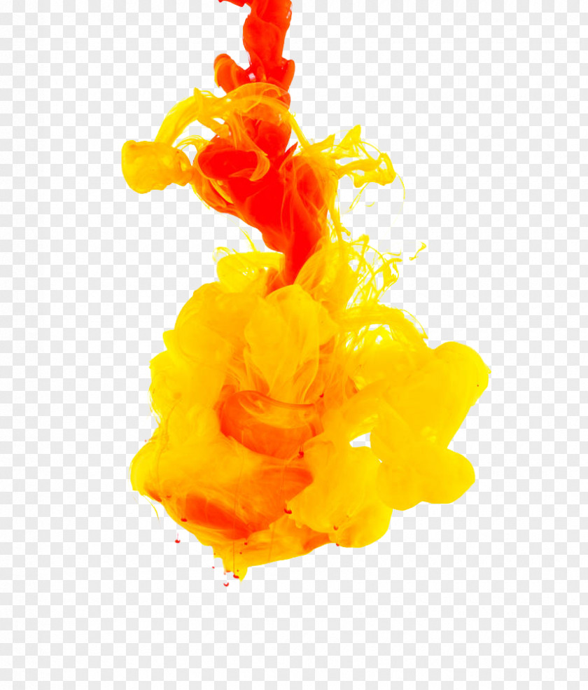 Orange Ink Paint Stock Photography PNG