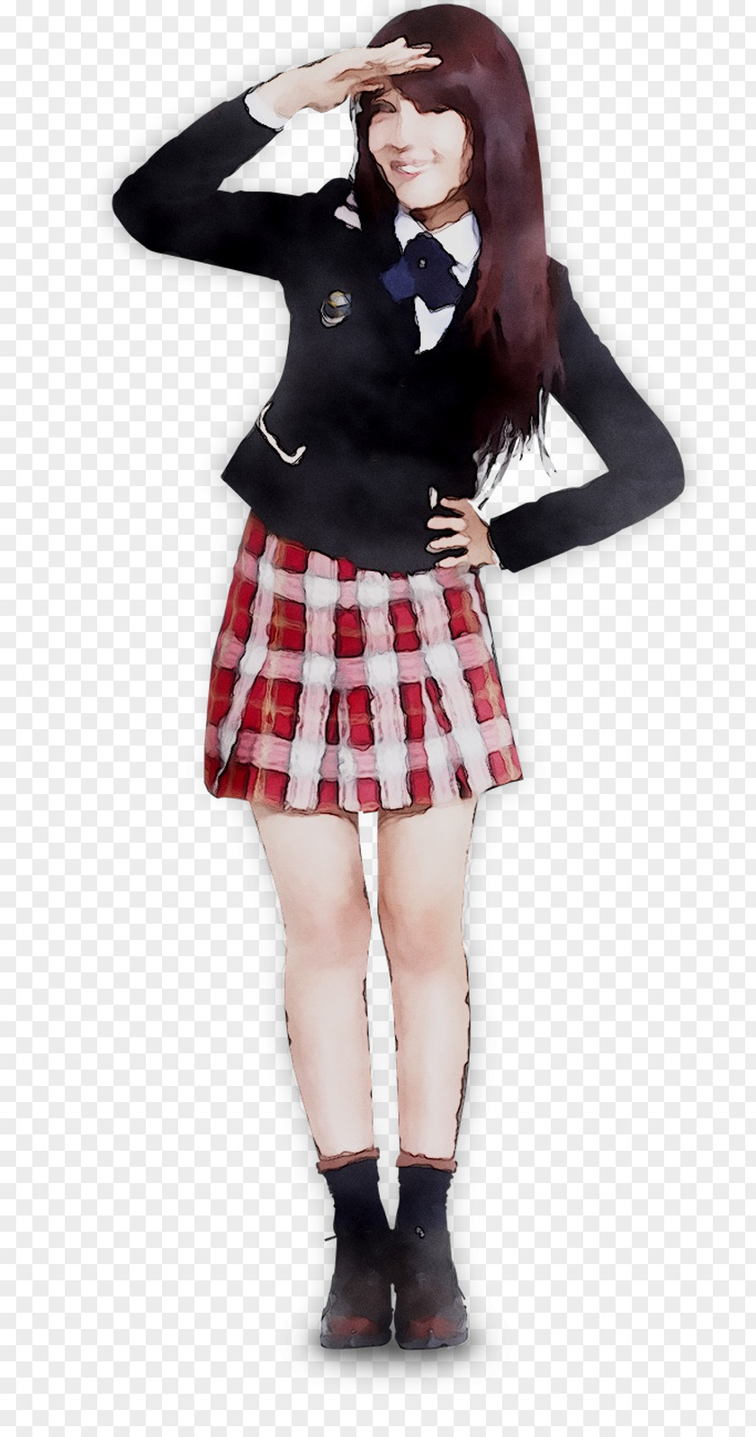School Uniform Tartan Fashion Skirt PNG