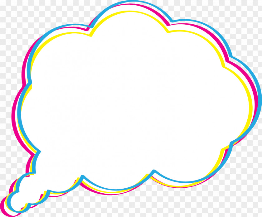 Simple And Colorful Dialog Box Cloud Dialogue PNG
