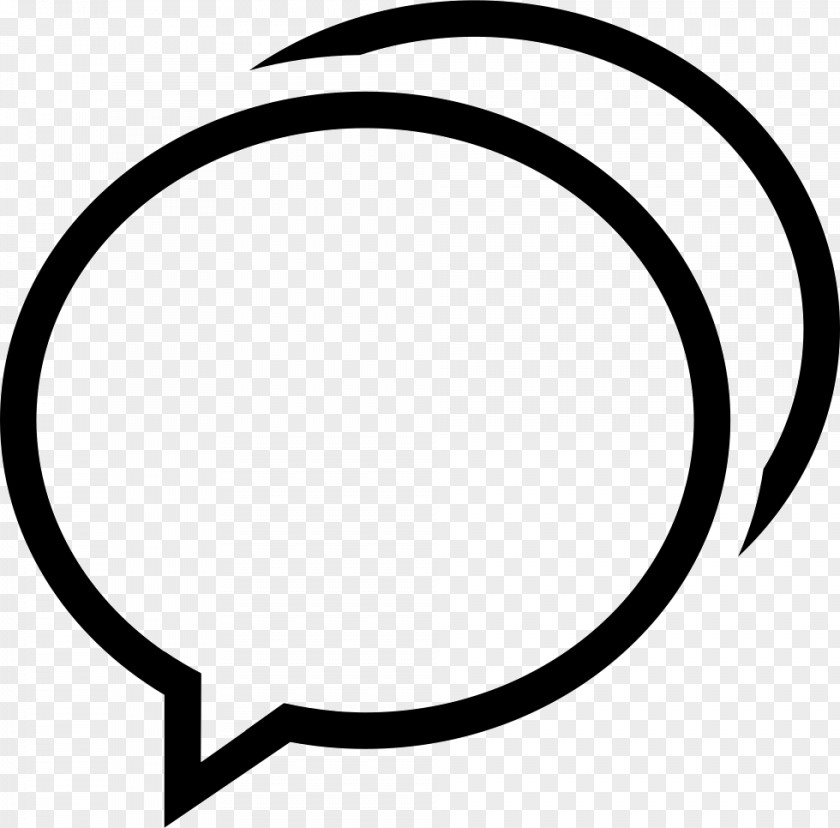 SPEECH BUBBLE Black And White PNG