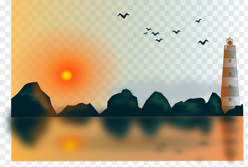 Sunset Sky Clip Art PNG