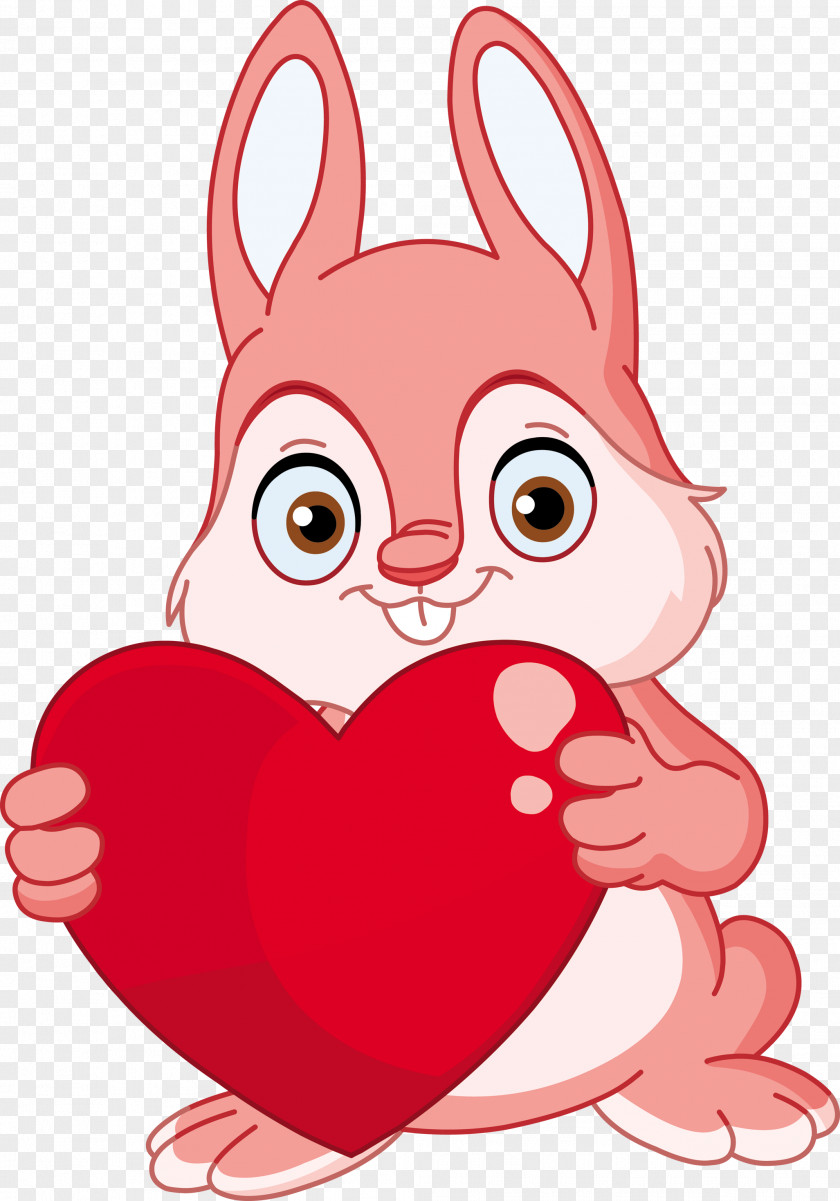 Rabbit Valentine's Day Clip Art PNG
