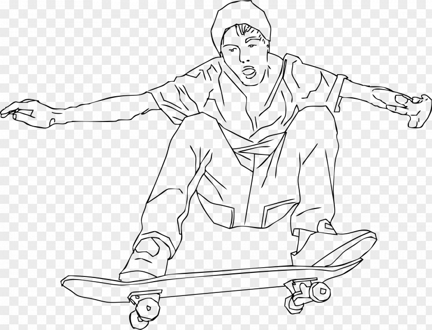 Skateboard Skateboarding Ollie Drawing Clip Art PNG