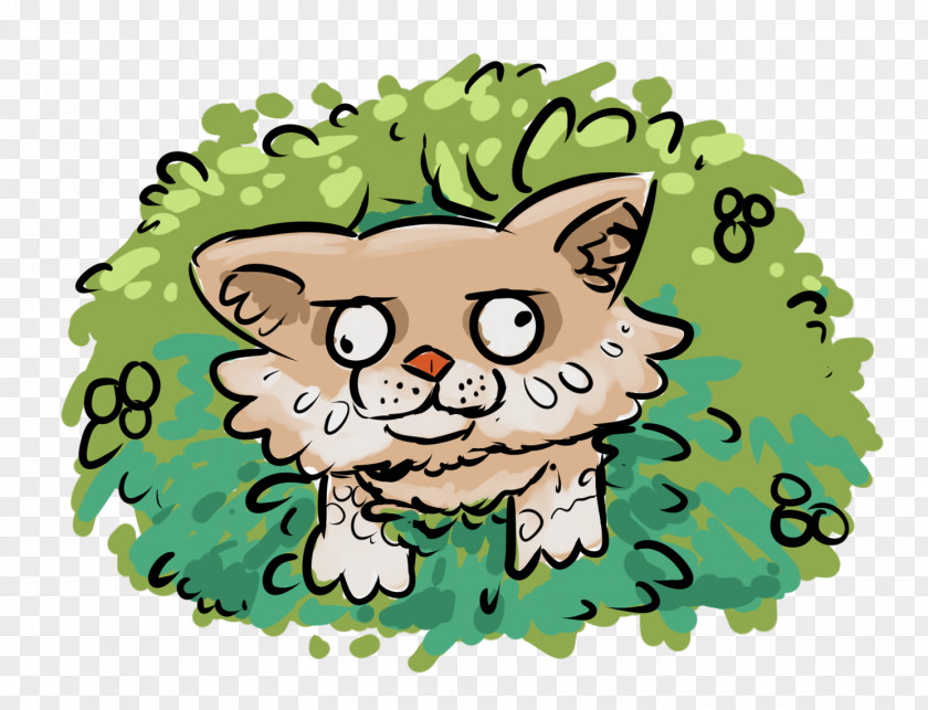 Bush Clipart Whiskers Drawing Cat Clip Art PNG