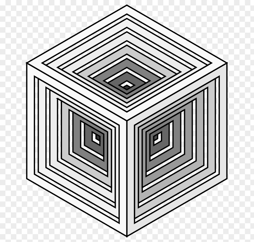 Cube Impossible Penrose Triangle Optical Illusion Necker PNG