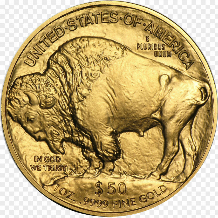 Gold American Buffalo Bullion Coin Nickel PNG