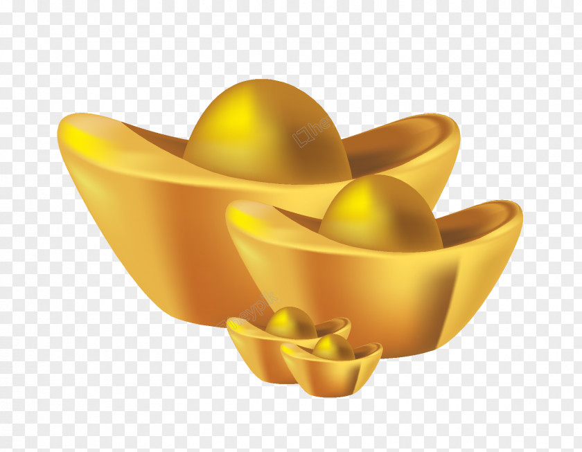 Gold Sycee Vector Graphics Image PNG