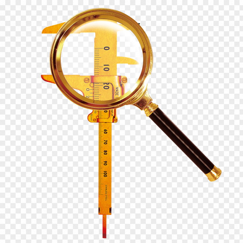 Magnifying Glass And Ruler Poster Advertising Business PNG