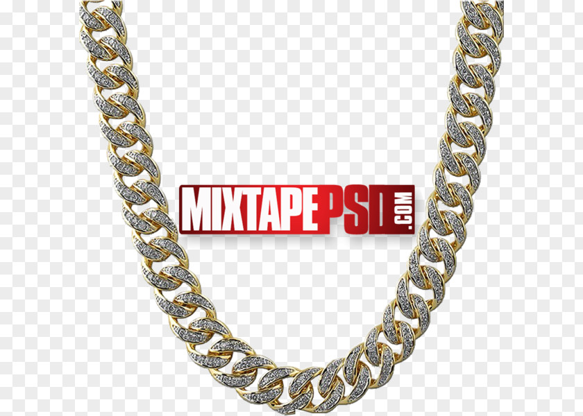 Iced Out Chains Necklace Rope Chain Jewellery Gold PNG