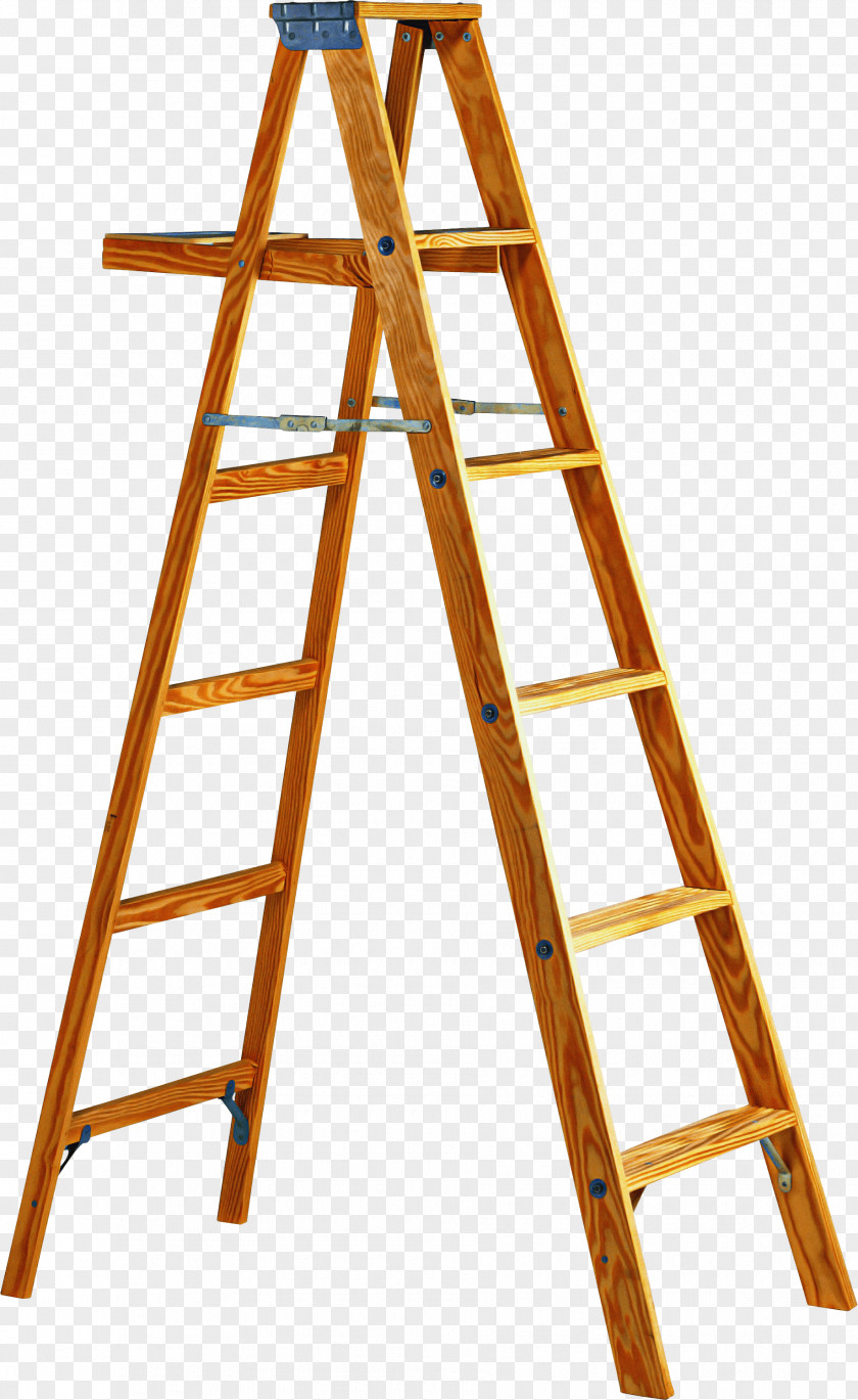 Ladder Tool Wood Metal PNG