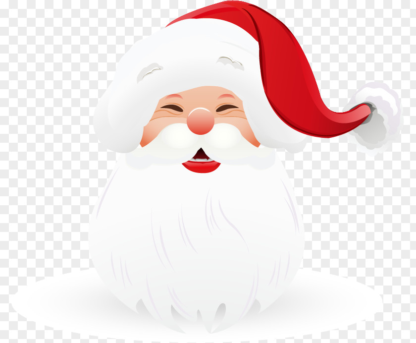 Santa Claus Christmas Vector Material Face Clip Art PNG