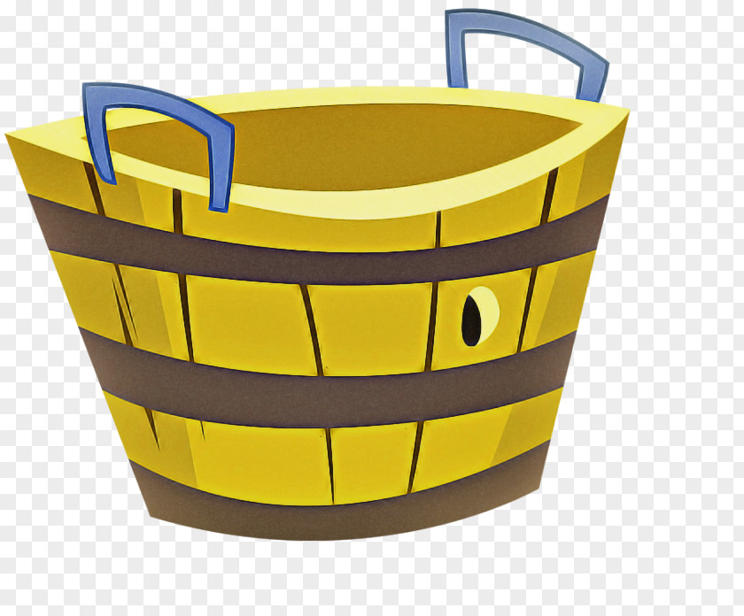Yellow Plastic Bucket PNG
