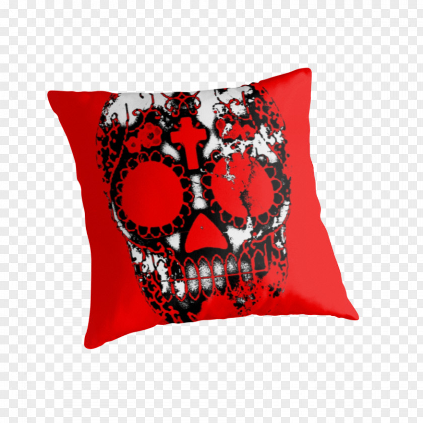 Pillow Cushion Throw Pillows Skull RED.M PNG