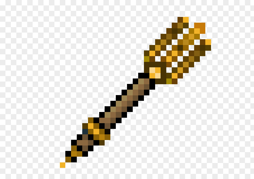 Gold Texture Minecraft Weapon Terraria Sword Video Game PNG