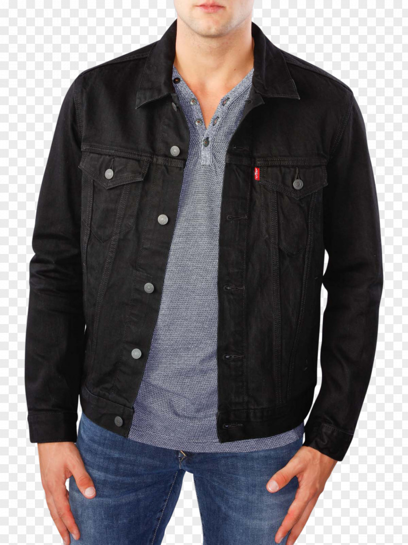 Jacket Levis Leather Flight Collar PNG