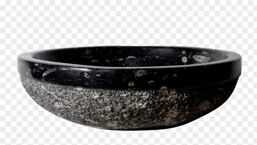 Sink Fossil Orthoceras Marble Stone PNG