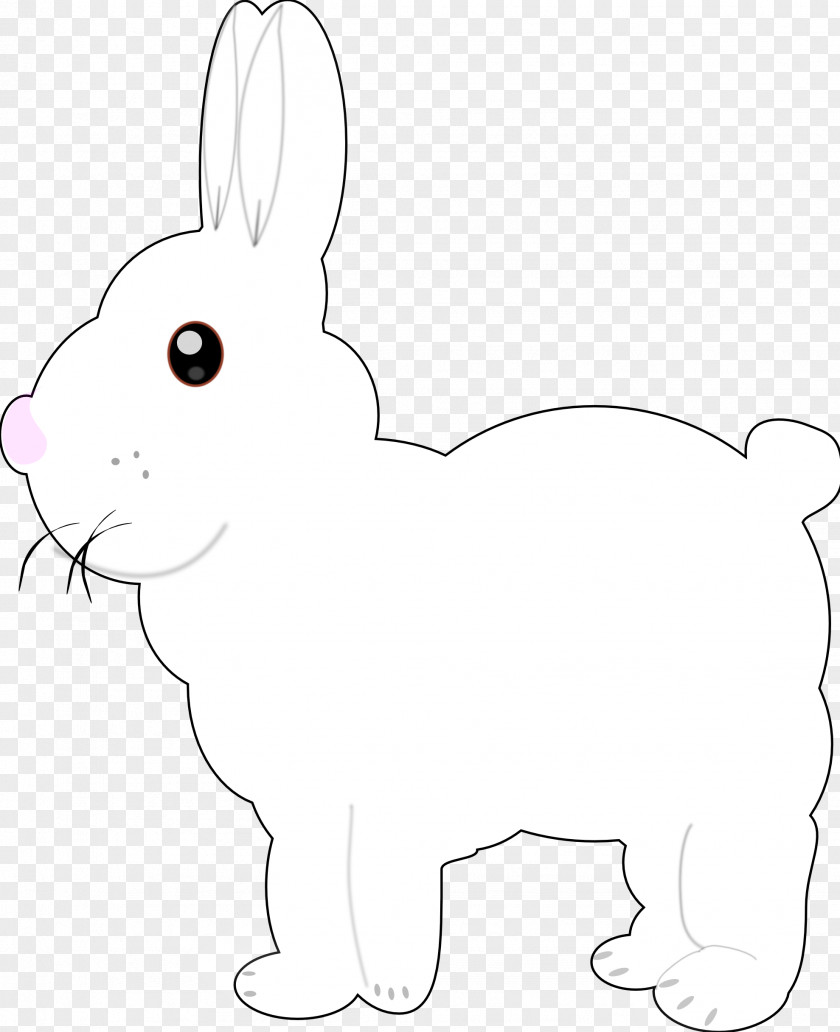 Watercolor Rabbit Domestic Whiskers Clip Art PNG