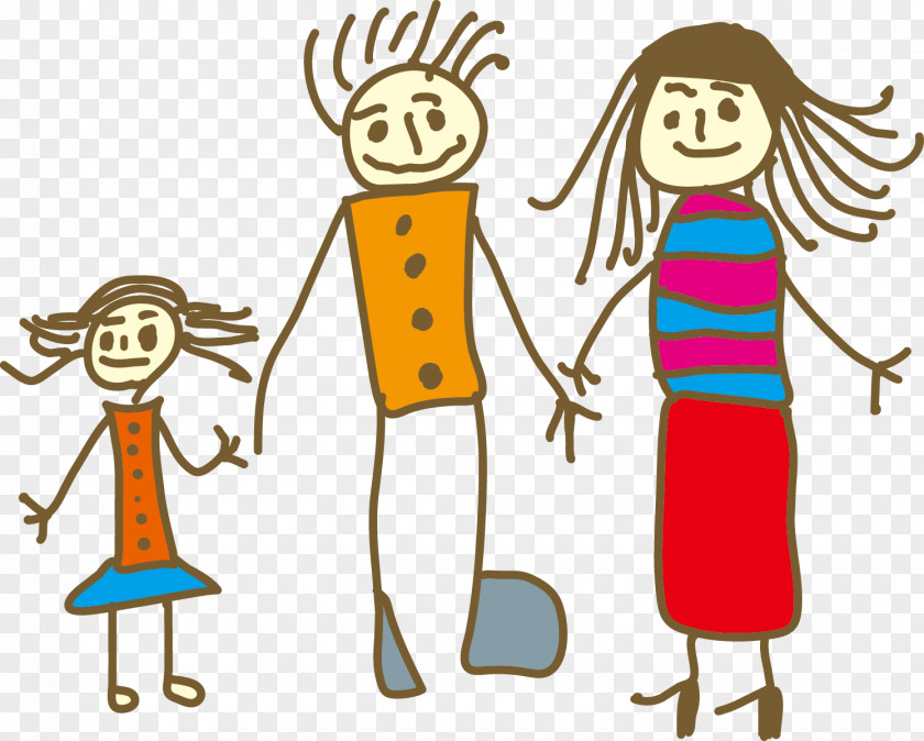 A Family Of Three Cartoon Childrens Day Consumerism Son PNG