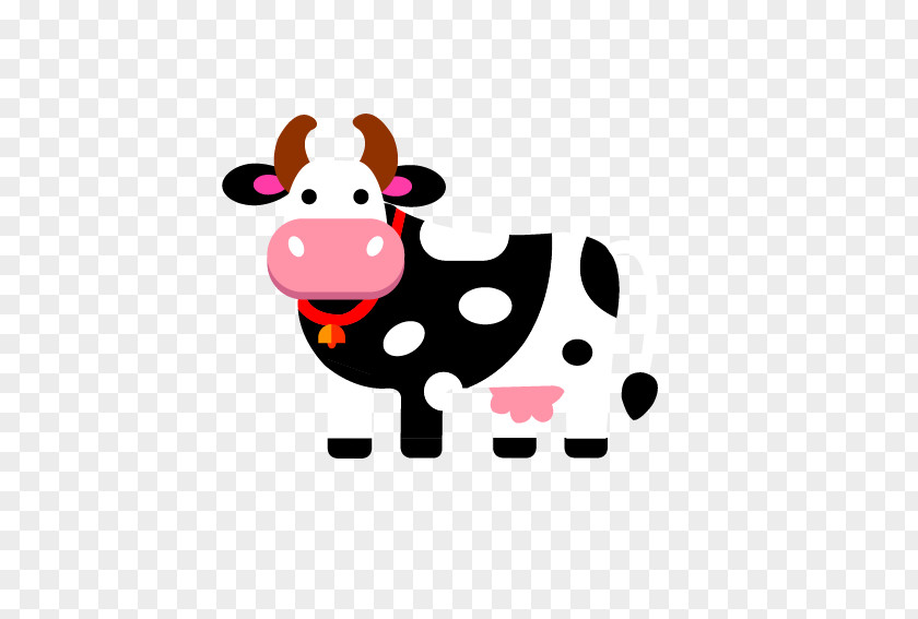 Creative Cow Cartoon White Park Cattle Milk Dairy Farm PNG