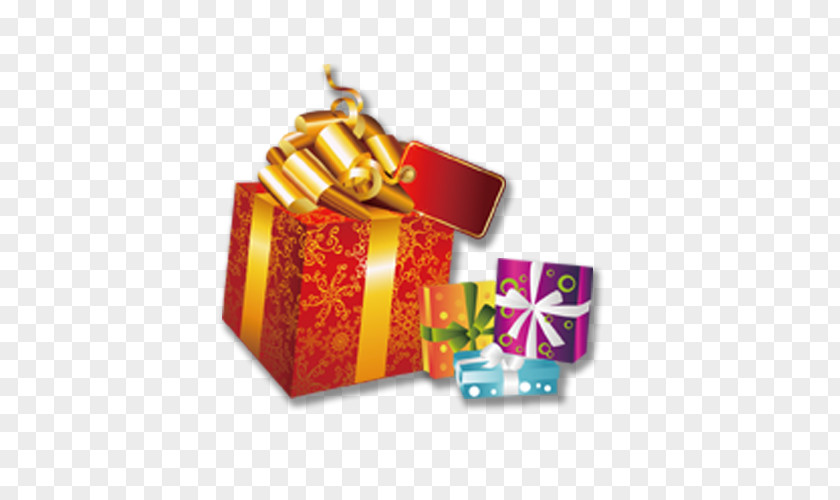 Gift Box Gold PNG