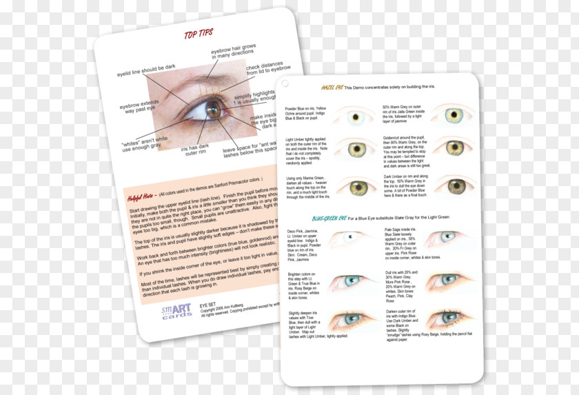 Guide Card Colored Pencil Portraits Step By Tool PNG