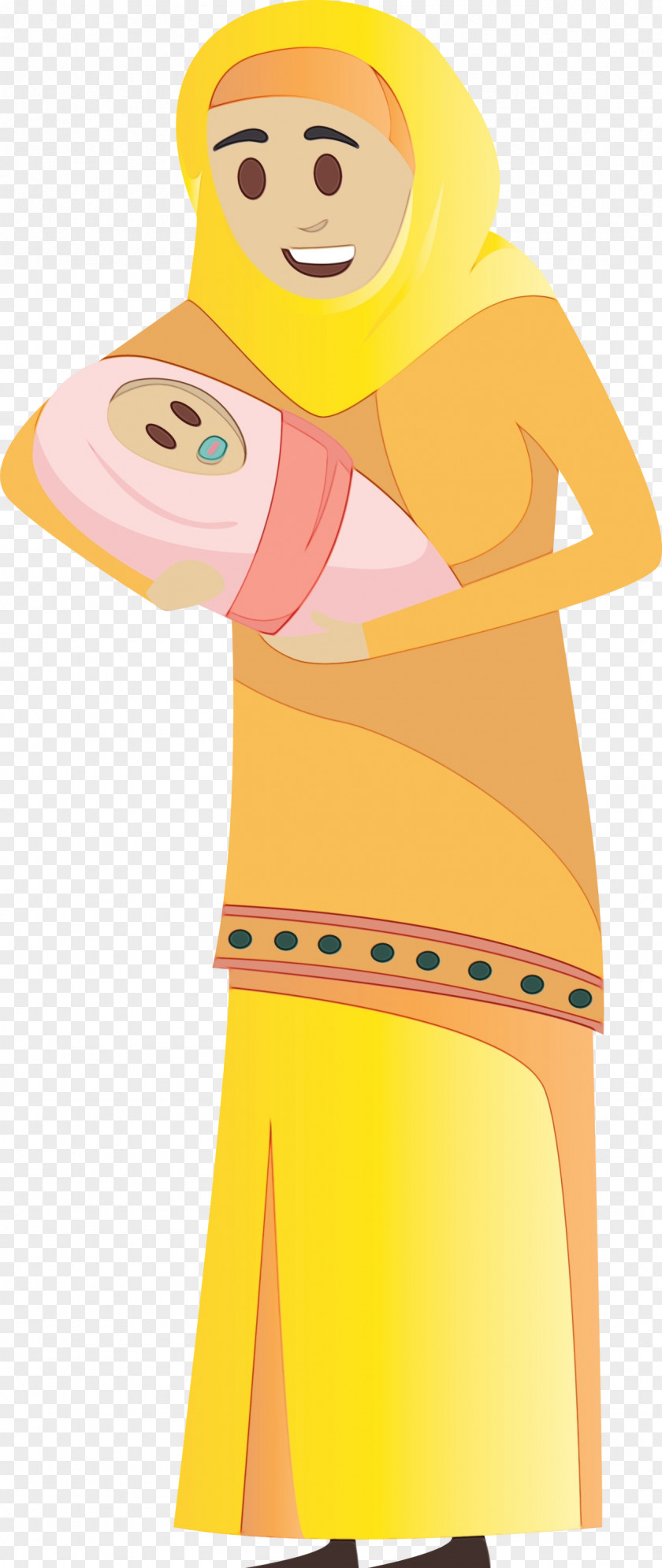 Yellow Cartoon Neck Style PNG