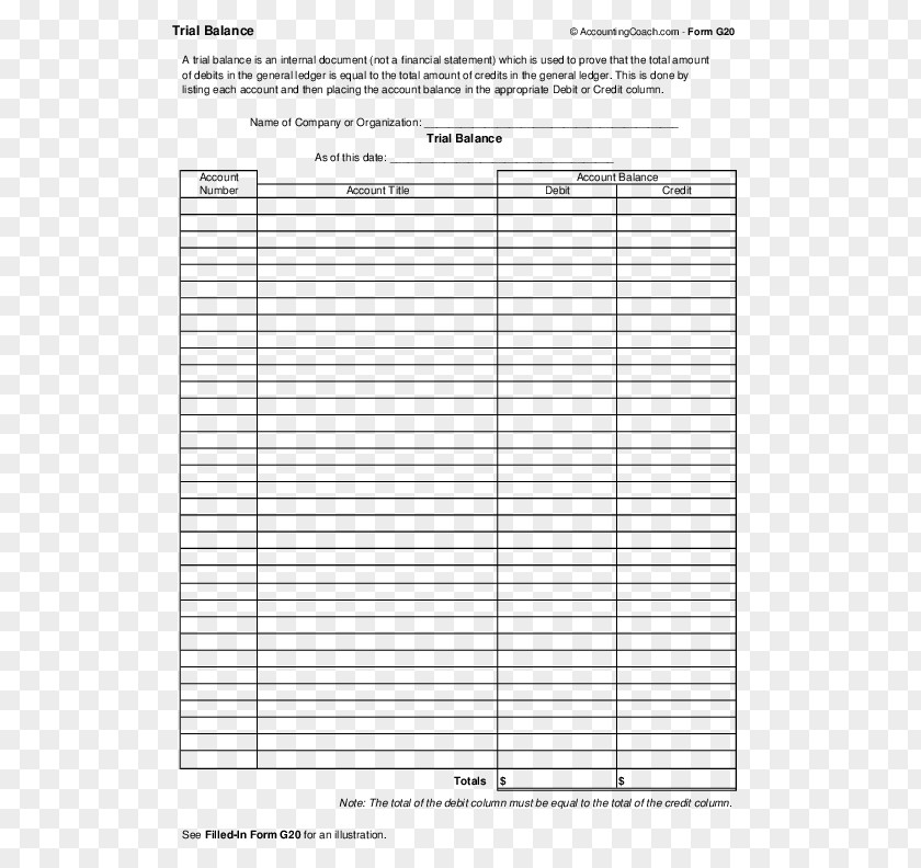 Balance Sheet Trial Template Microsoft Excel PNG
