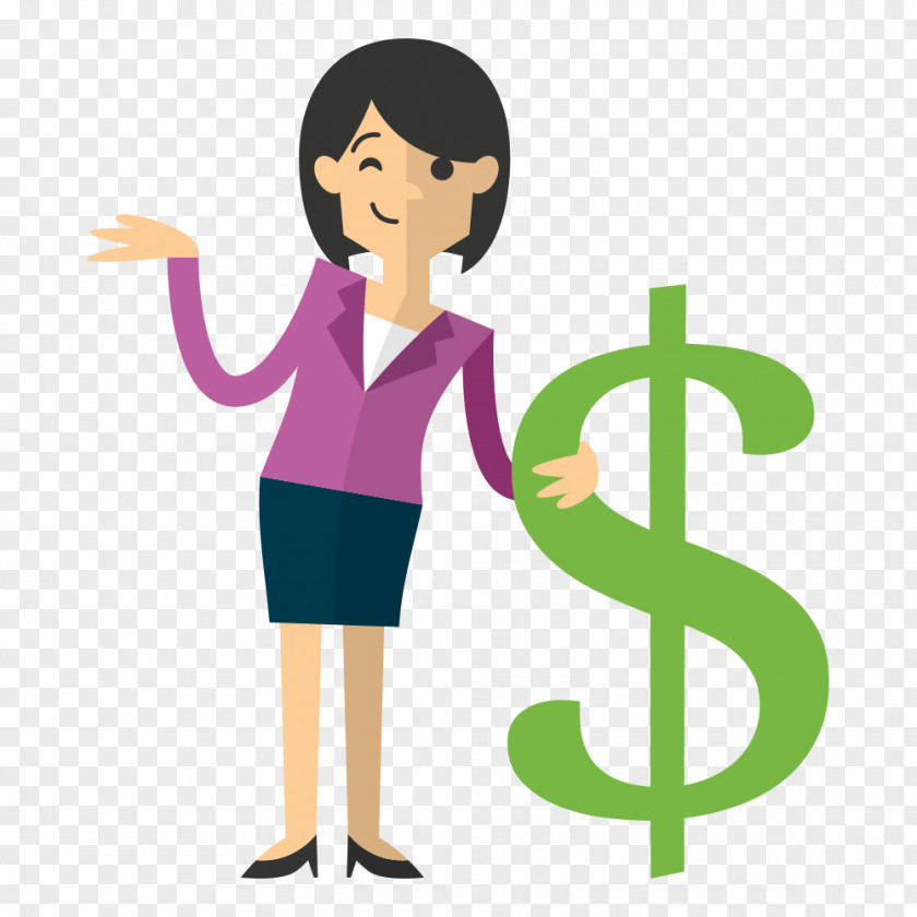 Cartoon Business People Dollar Sign Bank Finance United States PNG