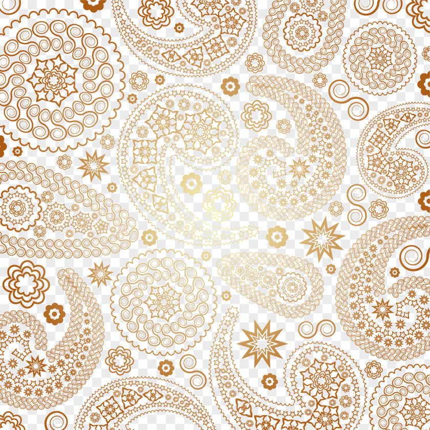 Gold Pattern Vector Material PNG