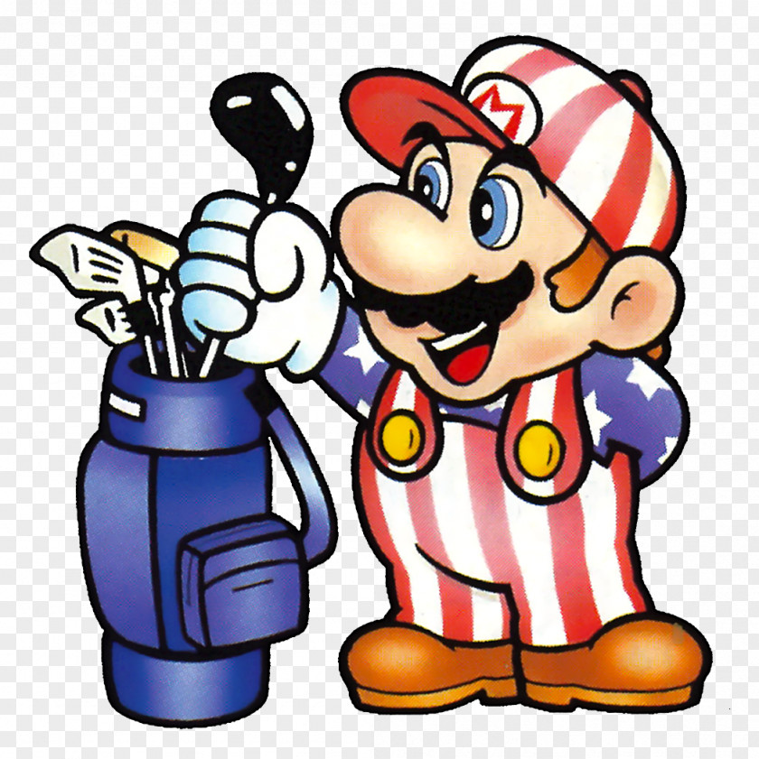 Super Mario NES Open Tournament Golf Bros. Luigi PNG