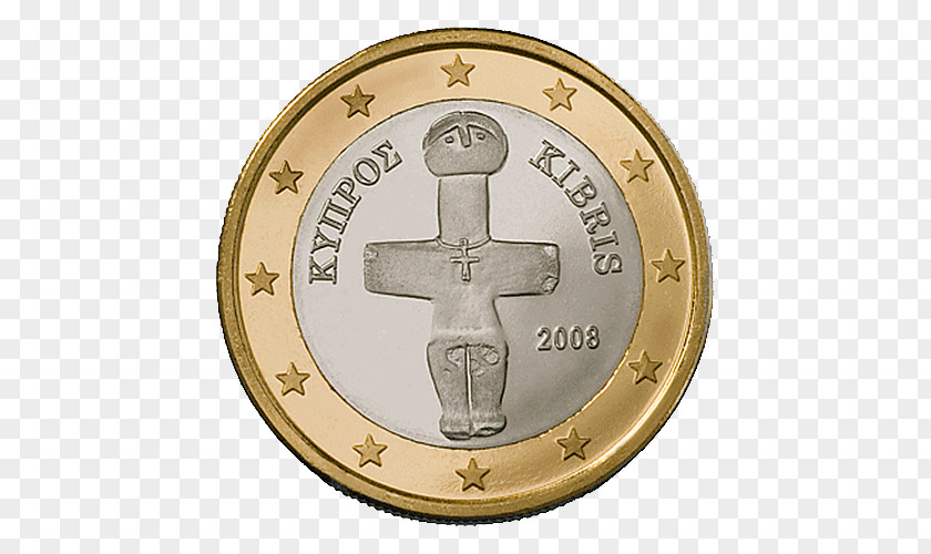1 Euro Coin Cyprus Coins Pound Sterling PNG