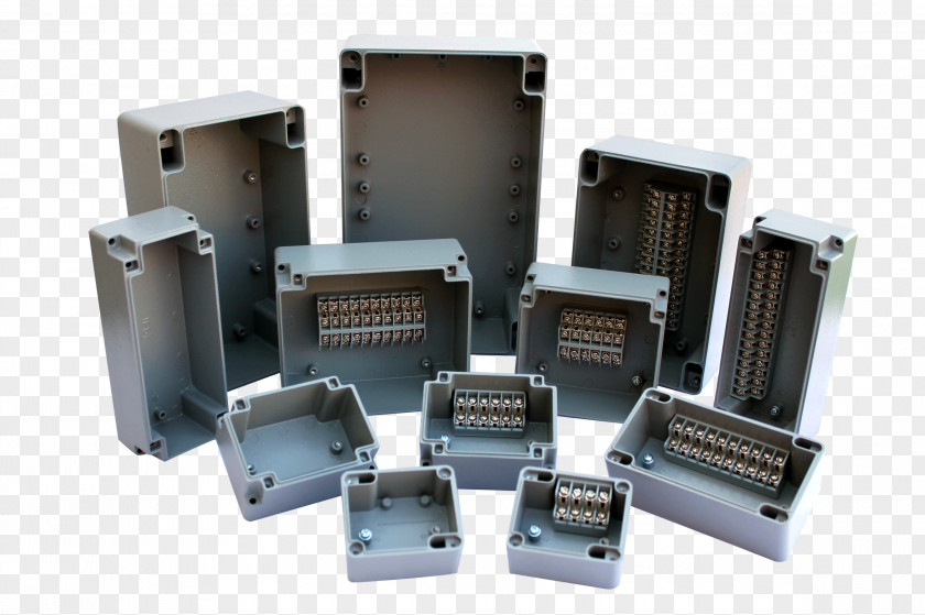 Box Junction Aluminium Electronics Industry PNG