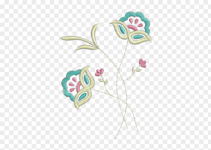 Flower Embroidery Petal Floral Design PNG