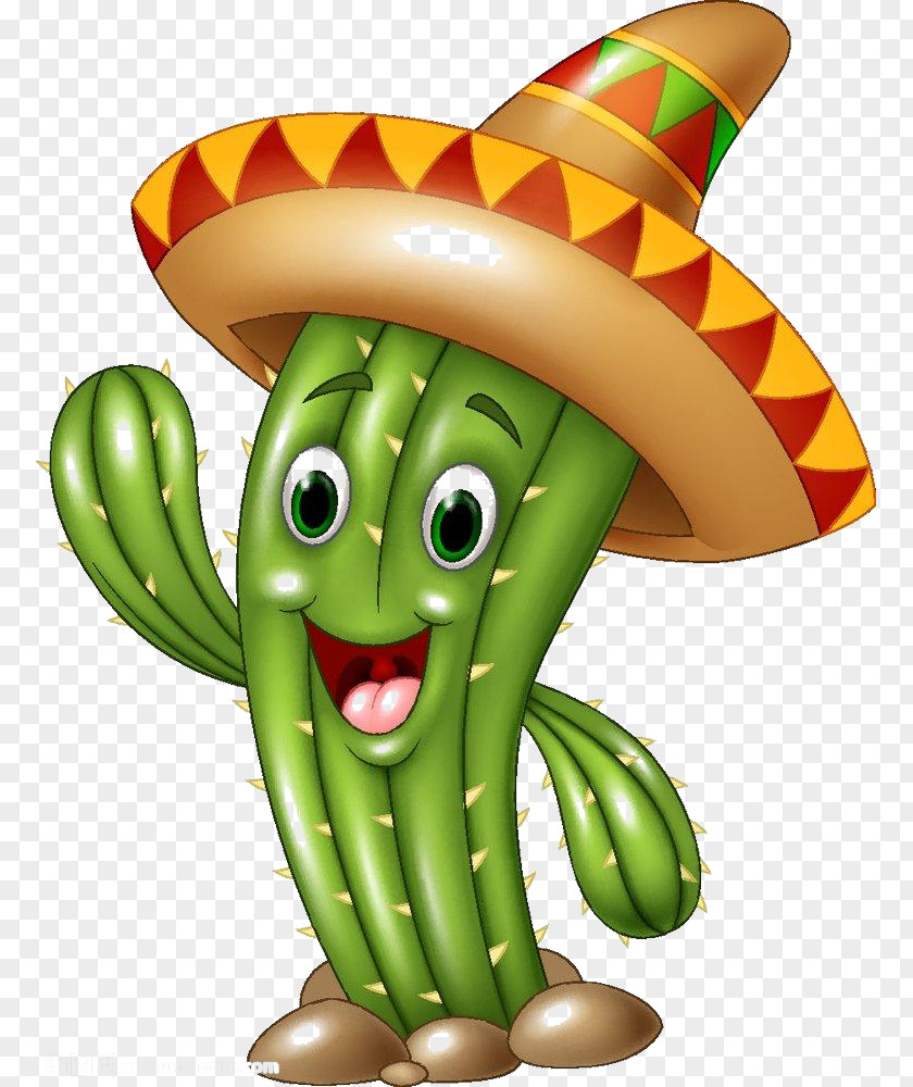 Cartoon Version Of The Cactus Mexican Cuisine Cactaceae Clip Art PNG