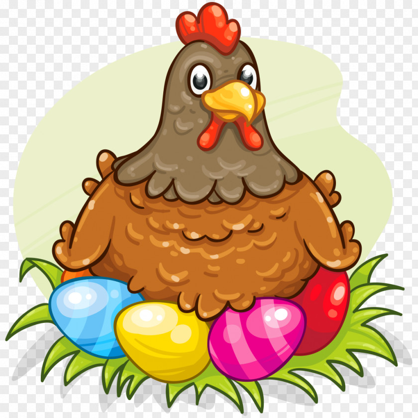 Hen Chicken Easter Egg Holiday Clip Art PNG