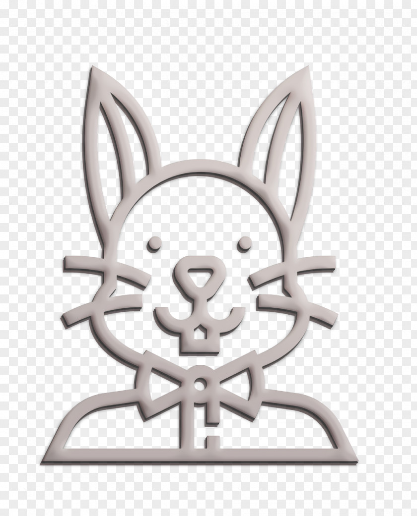 Silver Rabbit Avatar Icon PNG