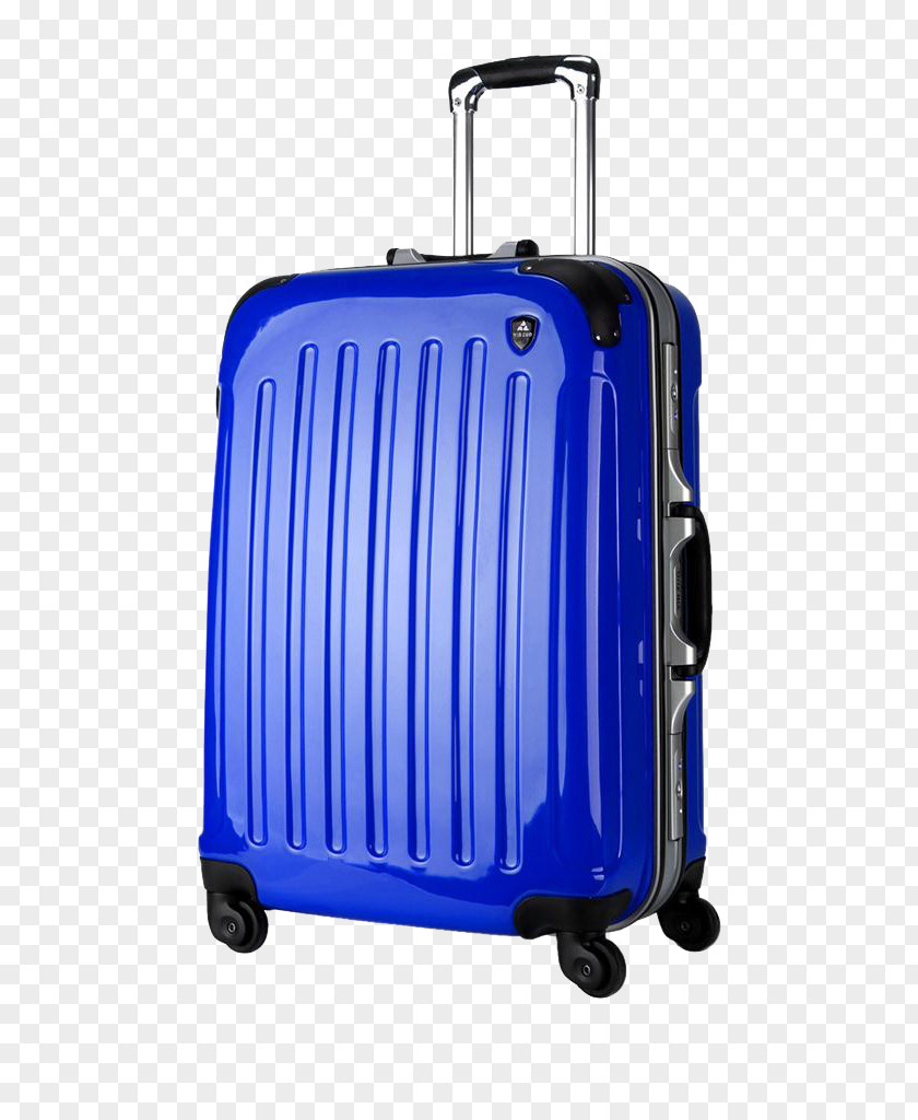 Deep Blue Suitcase Hand Luggage Travel PNG