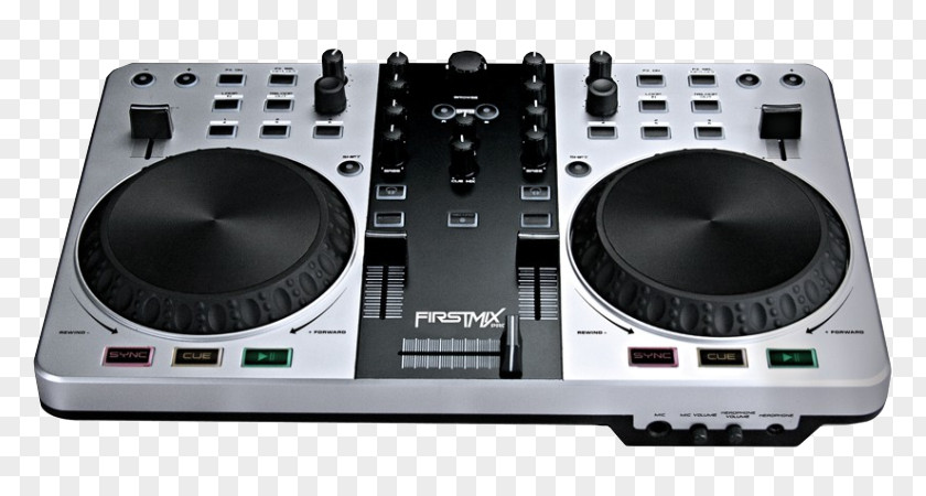 DJ Controller Disc Jockey MIDI Controllers Gemini FIRSTMIX PRO USB Mixer Computer Software PNG