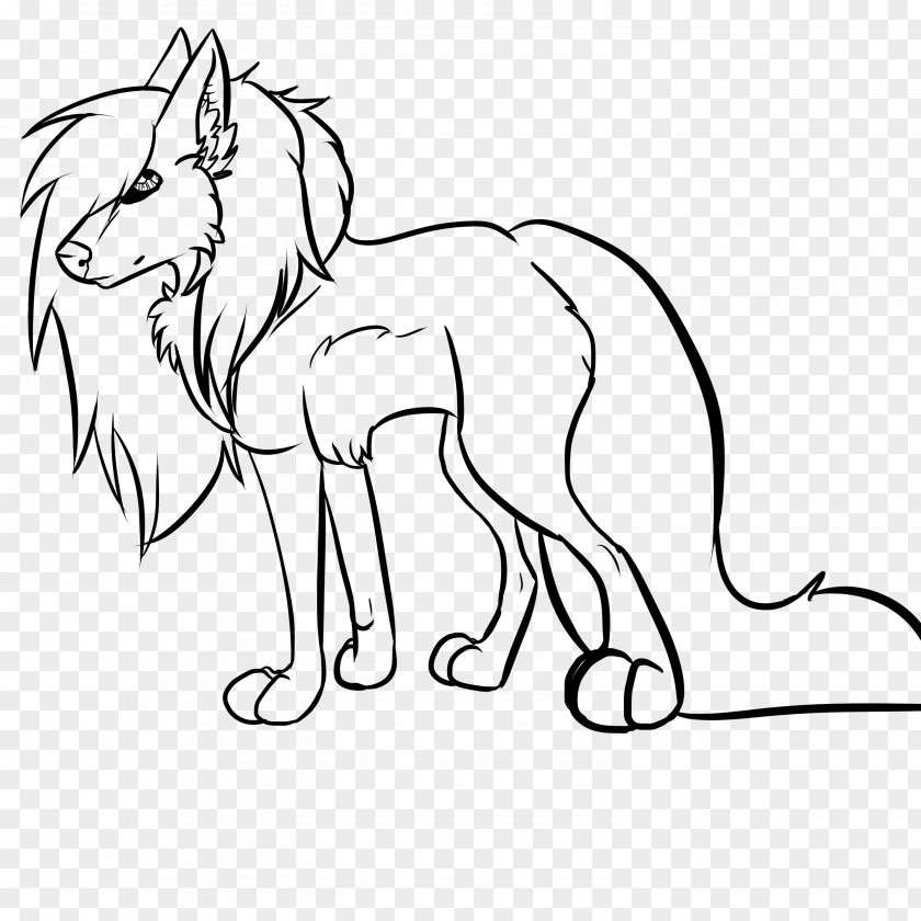 Domestic Long Haired Cat Whiskers Canidae Line Art Paw PNG