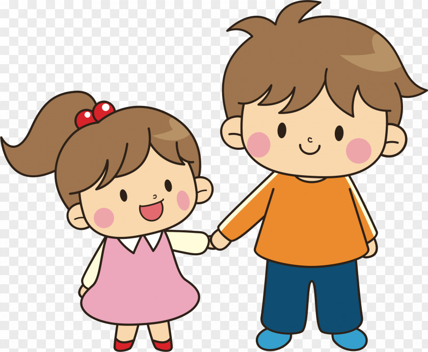 Pleased Smile Kids Playing Cartoon PNG