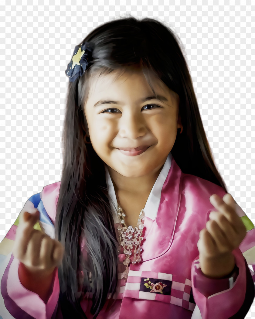 Gesture Sitting Little Girl PNG