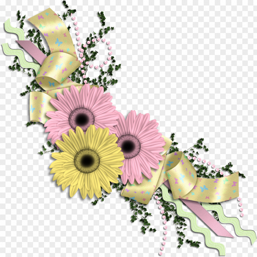 Hello Summer Banner Ruffled Daisy Floral Design Cut Flowers Transvaal Flower Bouquet PNG