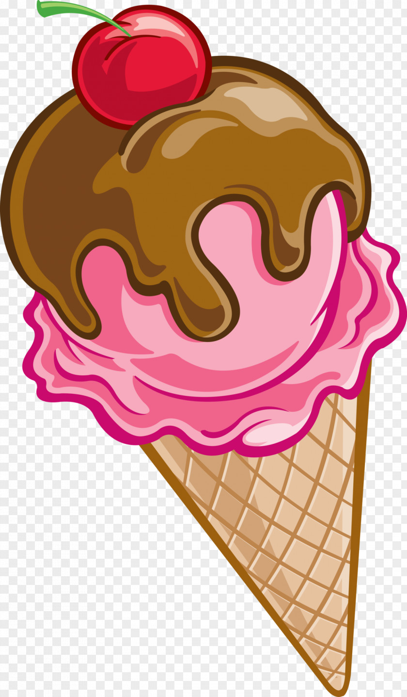 Ice Cream Cones Sundae Neapolitan Cake PNG