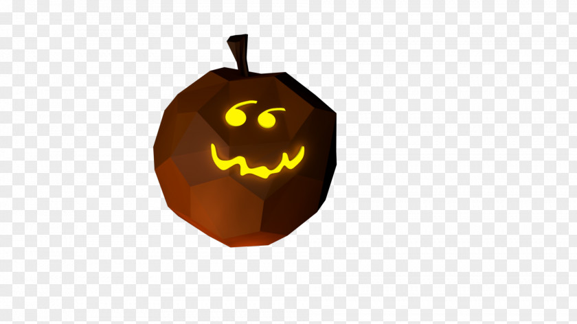 Low Poly Jack-o'-lantern Pumpkin Fruit PNG